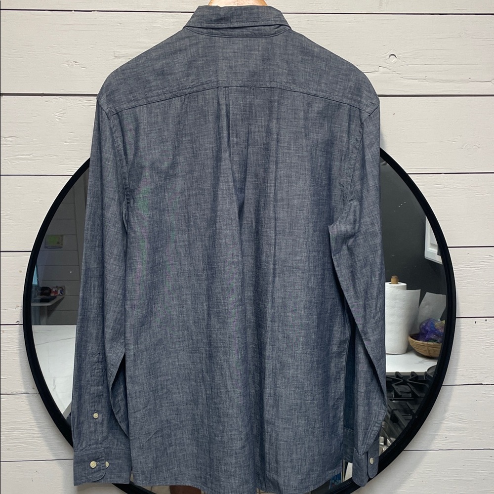 👔 Goodthreads Men’s Standard-Fit Long Sleeve Shirt – Chambray Cotton -  Large - Picture 3 of 3
